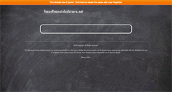 Desktop Screenshot of focusfinancialadvisors.net
